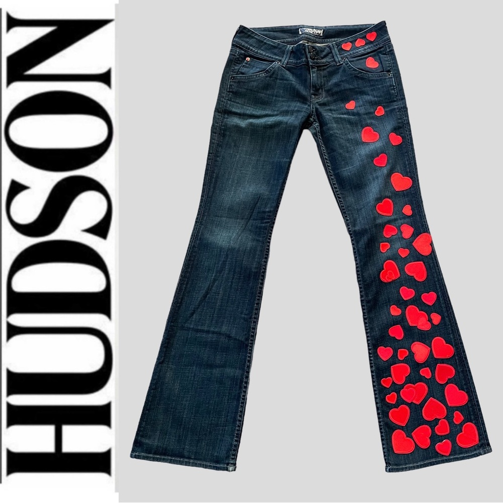 Upcycled Hudson Vintage Y2K Flare Jeans size 29